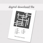 Custom Crossword Puzzle Printable Blank Crossword Digital | Etsy   Printable Blank Crossword Puzzles