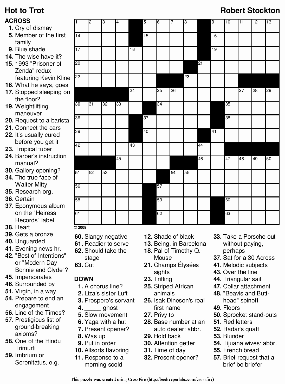 Daily Crossword Puzzle Printable – Rtrs.online - Printable Crossword Puzzle Difficult