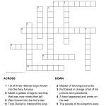 Daniel Crossword Puzzle   Printable Bible Crossword Puzzles With Answers