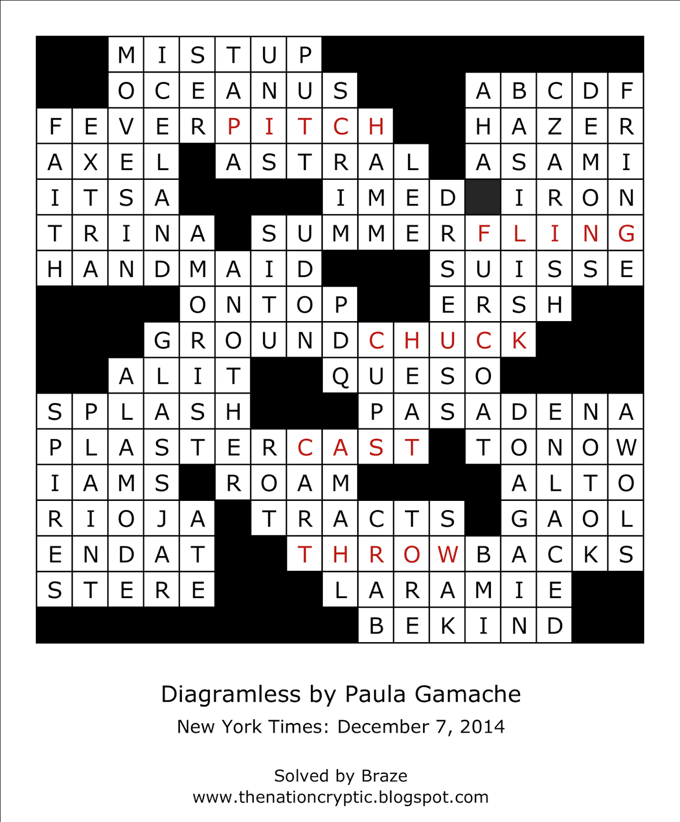 Diagramless Crossword Puzzles - Printable Diagramless Crossword Puzzles