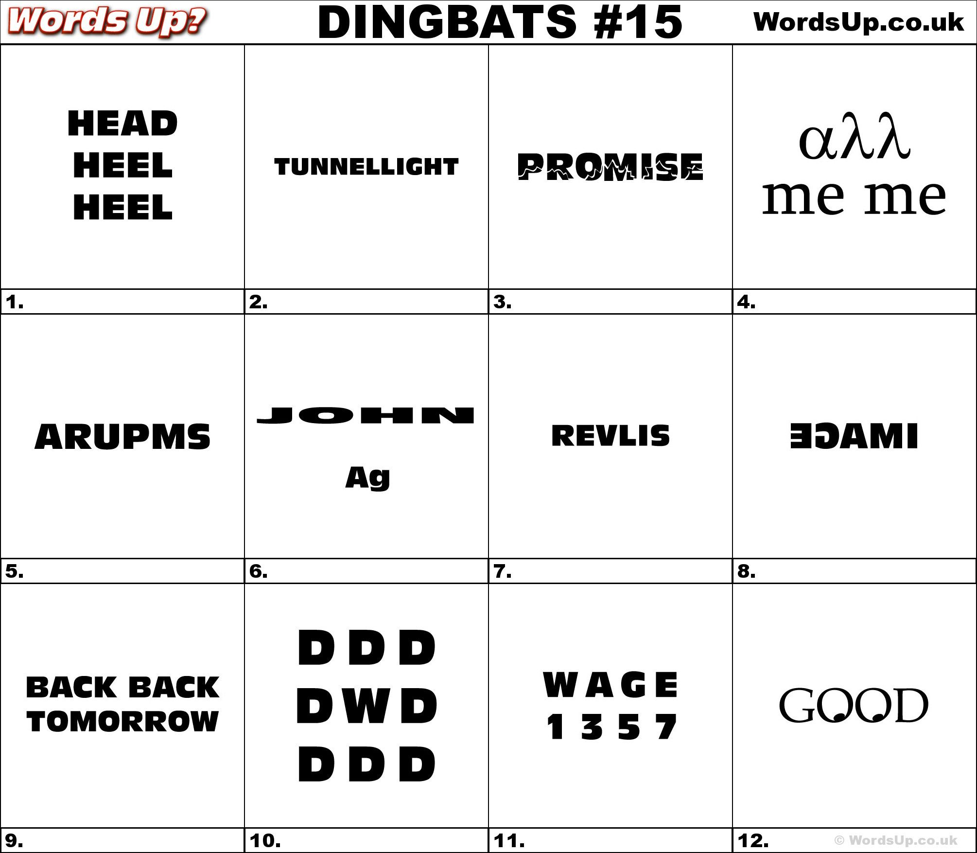 Dingbat &amp;amp; Whatzit Rebus Puzzles #dingbats #whatzits #rebus #puzzle - Printable Dingbat Puzzles With Answers