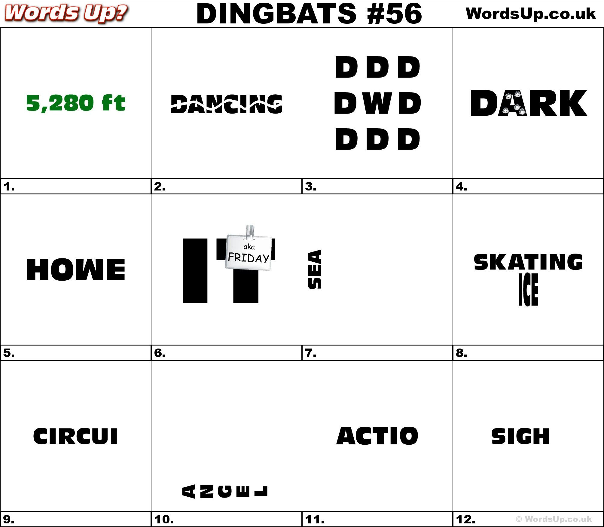 Dingbat &amp;amp; Whatzit Rebus Puzzles #dingbats #whatzits #rebus #puzzle - Printable Dingbat Puzzles With Answers