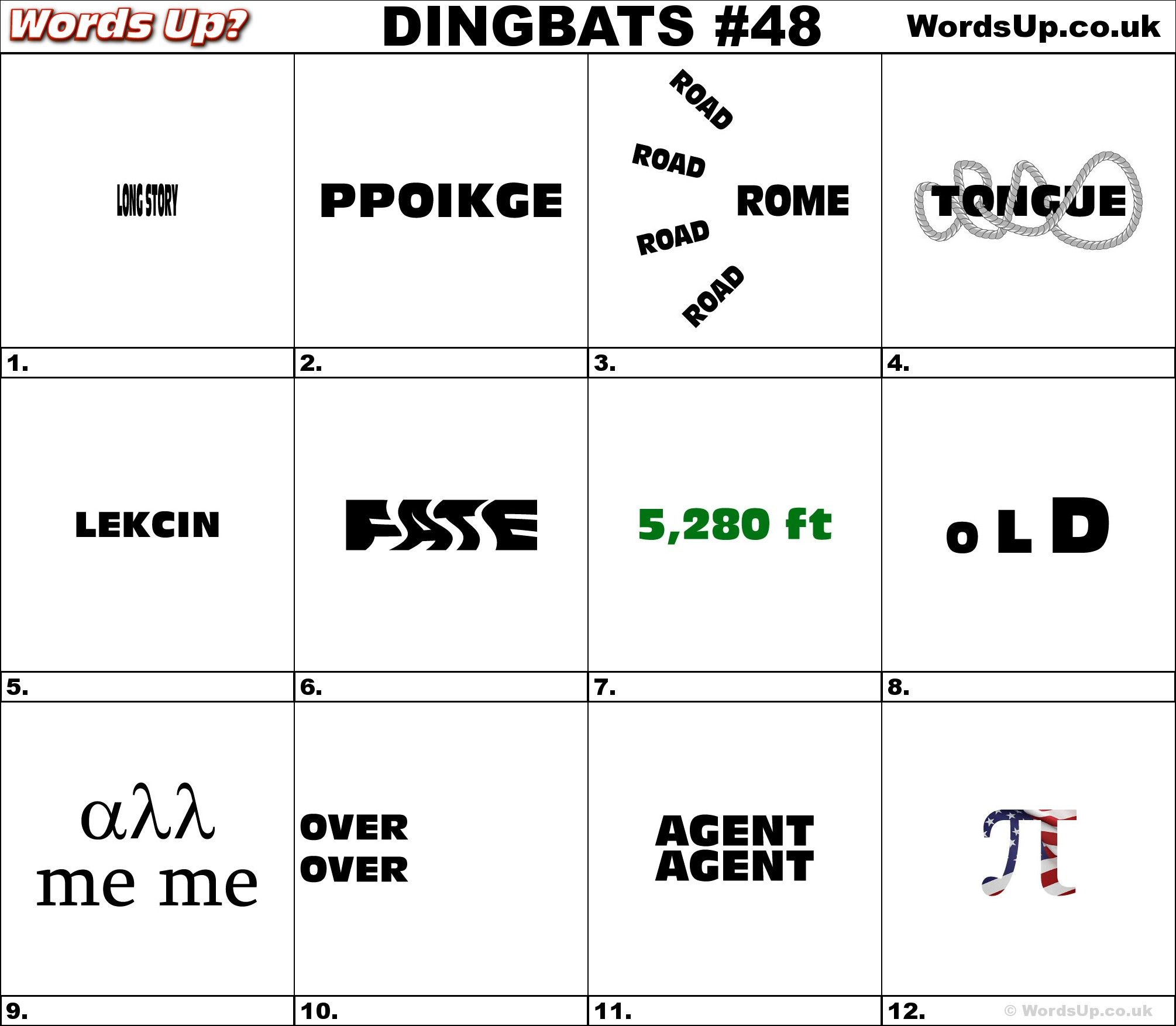 Dingbat &amp;amp; Whatzit Rebus Puzzles #dingbats #whatzits #rebus #puzzle - Printable Rebus Puzzles