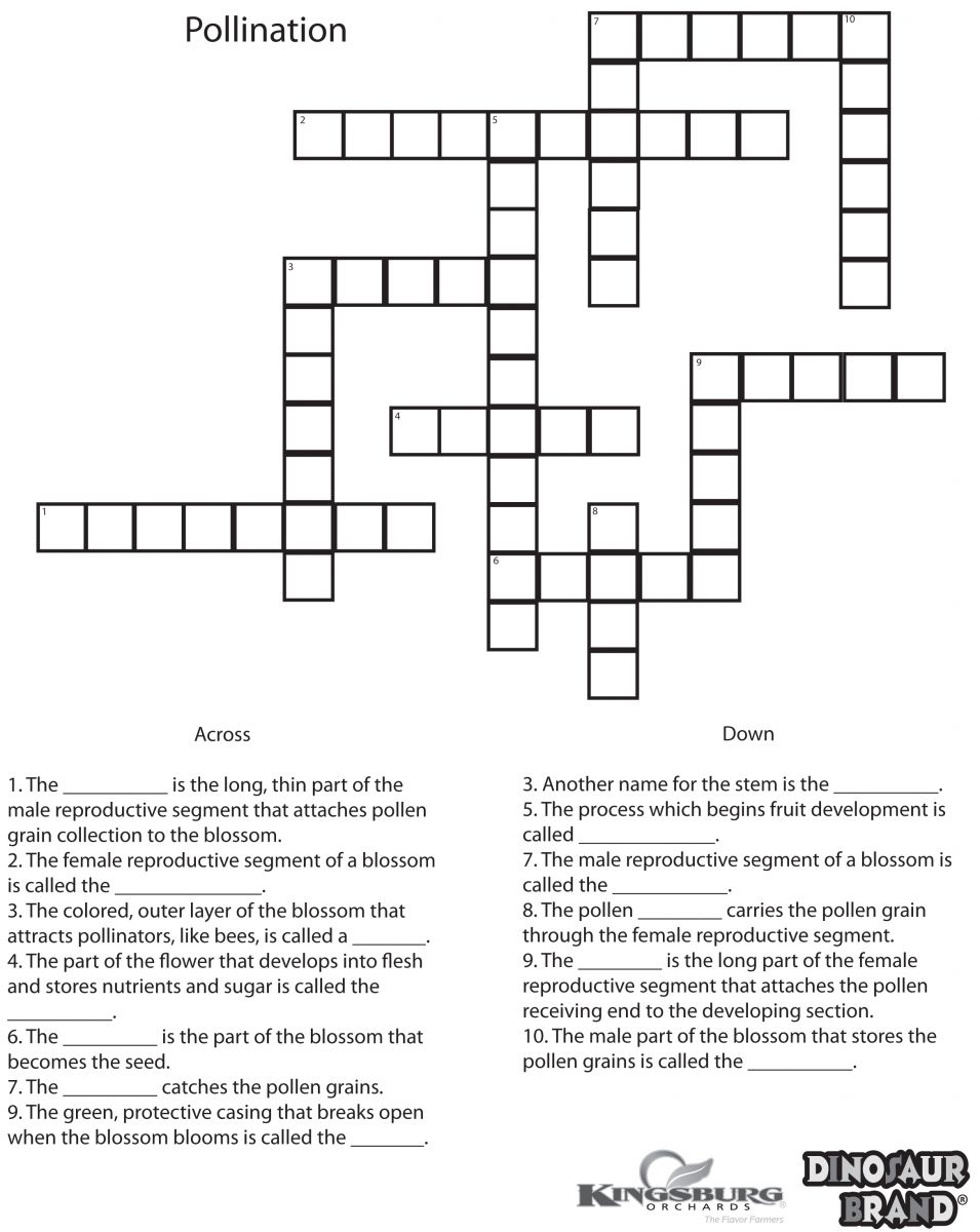 Dinosaur Crossword Puzzle Printable