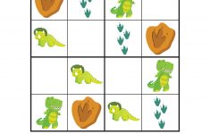 Dinosaur Sudoku Puzzles {Free Printables} – Gift Of Curiosity – Printable Dinosaur Puzzle