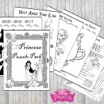 Disney Princess Printable Puzzle Quiz Colouring Book Ideal | Etsy   Printable Puzzle Quiz