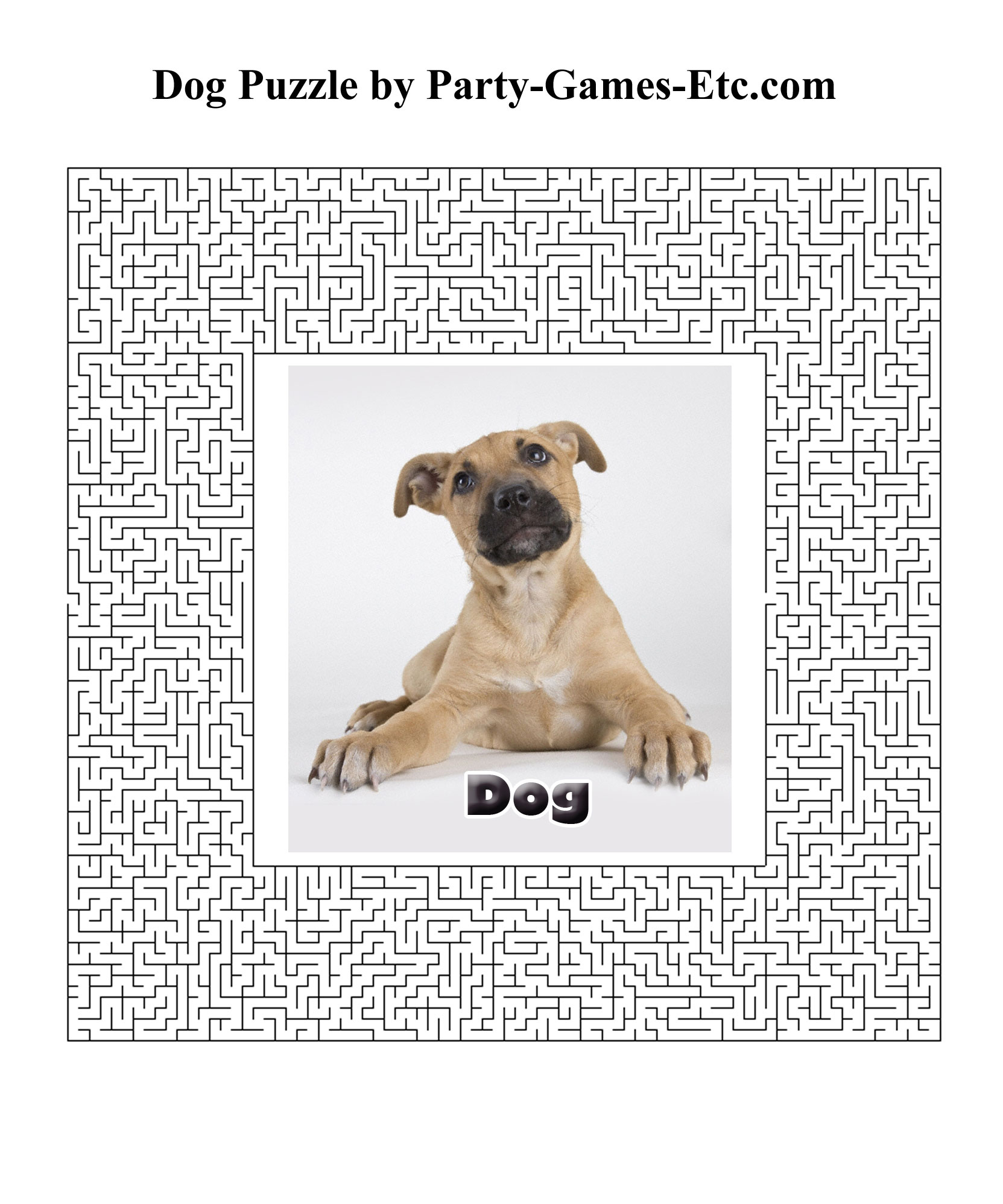 Dog Party Games, Free Printable Games And Activities For A Theme - Free Printable Dog Puzzle