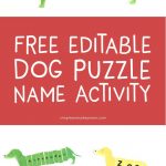Dog Puzzle Name Activity | *free Printables For Kids From Simple   Free Printable Dog Puzzle