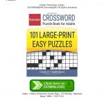 Download Pdf) Funster Crossword Puzzle Book For Adults 101 Large   Printable Puzzle Book Pdf