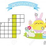 Easter Activity. Educational Children Game. Crossword With Answer   Printable Puzzle For Toddlers
