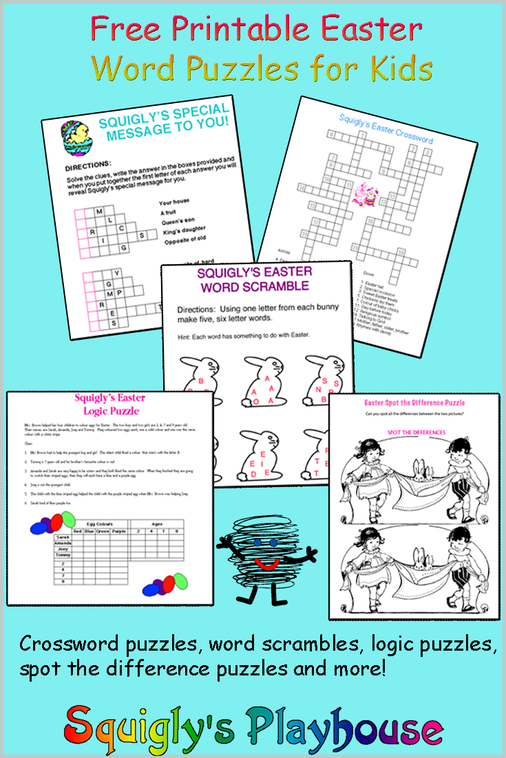 Easter Puzzles At Squigly&amp;#039;s Playhouse - Printable Pencil Puzzles