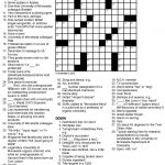 Easy Celebrity Crossword Puzzles Printable   Free Printable Universal Crossword