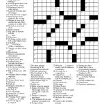 Easy Celebrity Crossword Puzzles Printable   Free Printable Universal Crossword Puzzle