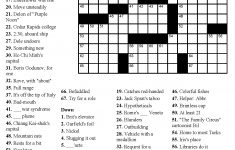 Easy Crossword Puzzle Free – Maggi.hub-Rural.co Intended For Free – Printable Easy Crossword Puzzles With Solutions