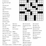 Easy Crossword Puzzles Printable Daily Template   Daily Crossword Printable Version