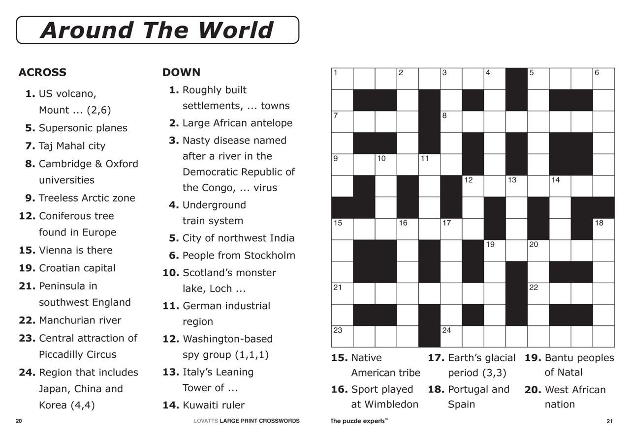 Easy Large Print Crossword Puzzles Printable Easy Crosswords To - Printable Crossword Nz