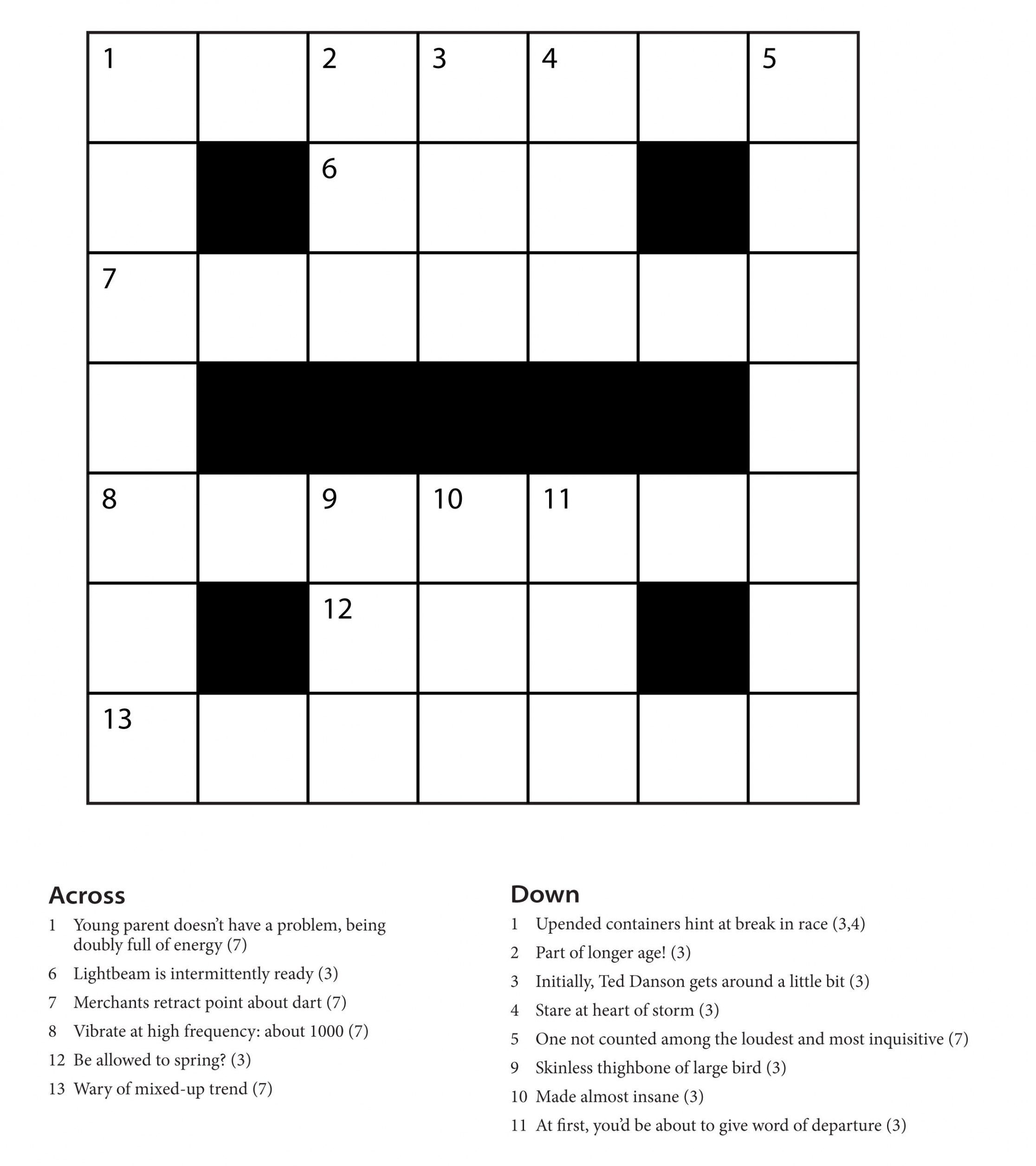 Easy Printable Crossword Puzzles | Freepsychiclovereadings - Cryptic Crossword Puzzles Printable Free