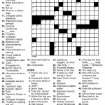 Easy Printable Crossword Puzzles Large Print Puzzle   Printable Puzzles For High School
