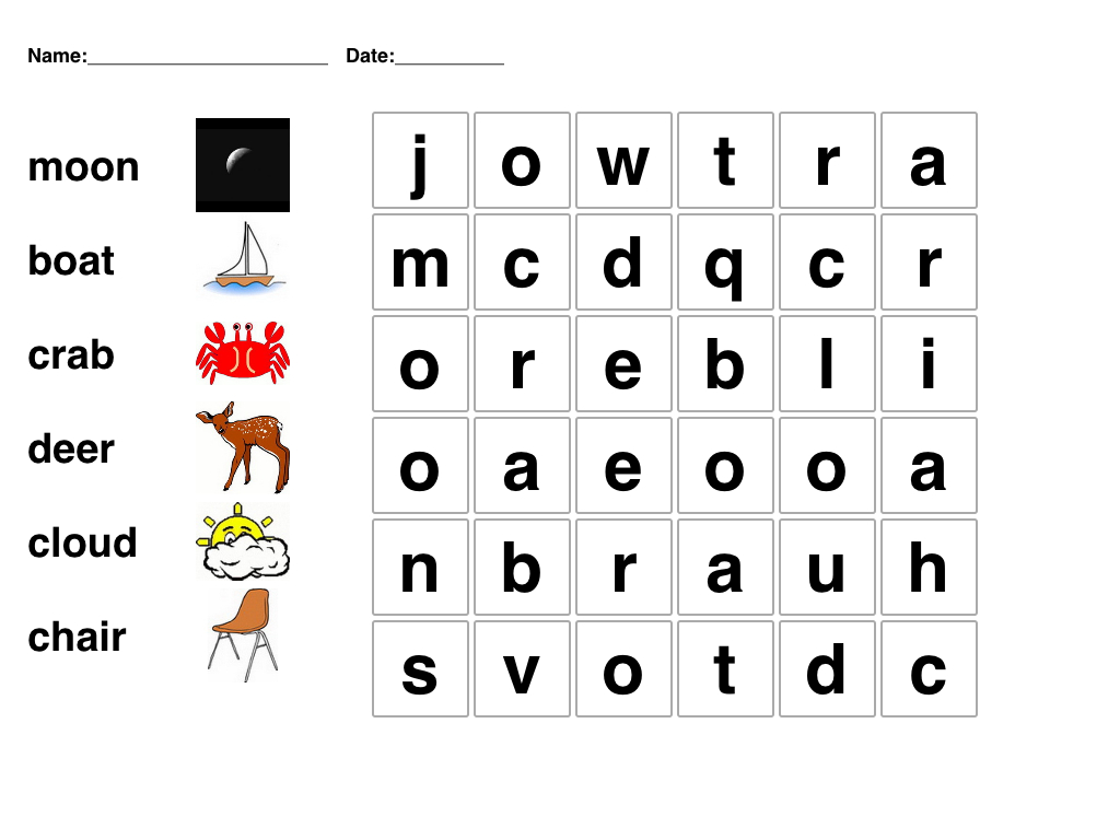 Easy Printable Word Searches With Pictures! Lots Of Other Free - Printable Puzzles In English