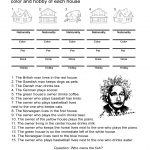 Einstein's Riddle: Detective Style Logic Activity   All Esl   Printable Detective Puzzles