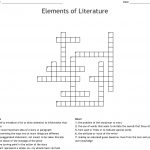 Elements Of Literature Crossword   Wordmint   Literature Crossword Puzzles Printable