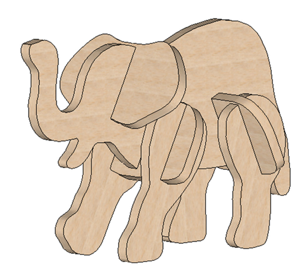 Elephant Mini Puzzle - Printable Elephant Puzzle