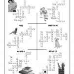 Esl Worksheet Crossword Puzzle Answers | Woo! Jr. Kids Activities   Printable Spanish Crossword Puzzle