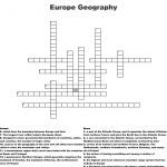 Europe Geography Crossword   Wordmint   Printable Geography Crossword