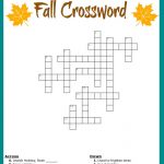 Fall Crossword Puzzle Free Printable Worksheet   Printable Diy Crossword Puzzles
