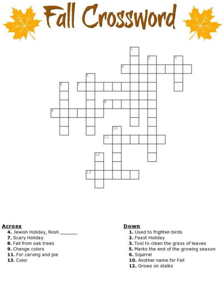 Printable Educational Crossword Puzzles