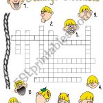 Feelings Crossword Puzzle B/w Version Included! + Answer Key   Esl   Feelings Crossword Puzzle Printable