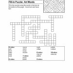 Fill In Puzzle: Art Words   Free Printable Learning Activities For   9 Letter Word Puzzle Printable