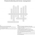 Financial Planning And Money Management Crossword   Wordmint   Printable Crossword Puzzle Money