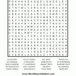 Florida Word Search Puzzle | Coloring & Challenges For Adults | Word   Printable Crossword Search Puzzles