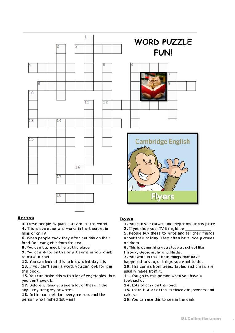 Flyers Vocabulary Puzzles Worksheet - Free Esl Printable Worksheets - Printable Vocabulary Puzzles