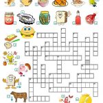 Food   Crossword Worksheet   Free Esl Printable Worksheets Made   Printable Crossword Puzzles About Food