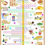 Food ,drinks And Groceries Crosswords Worksheet   Free Esl Printable   Printable Crossword Puzzles About Food