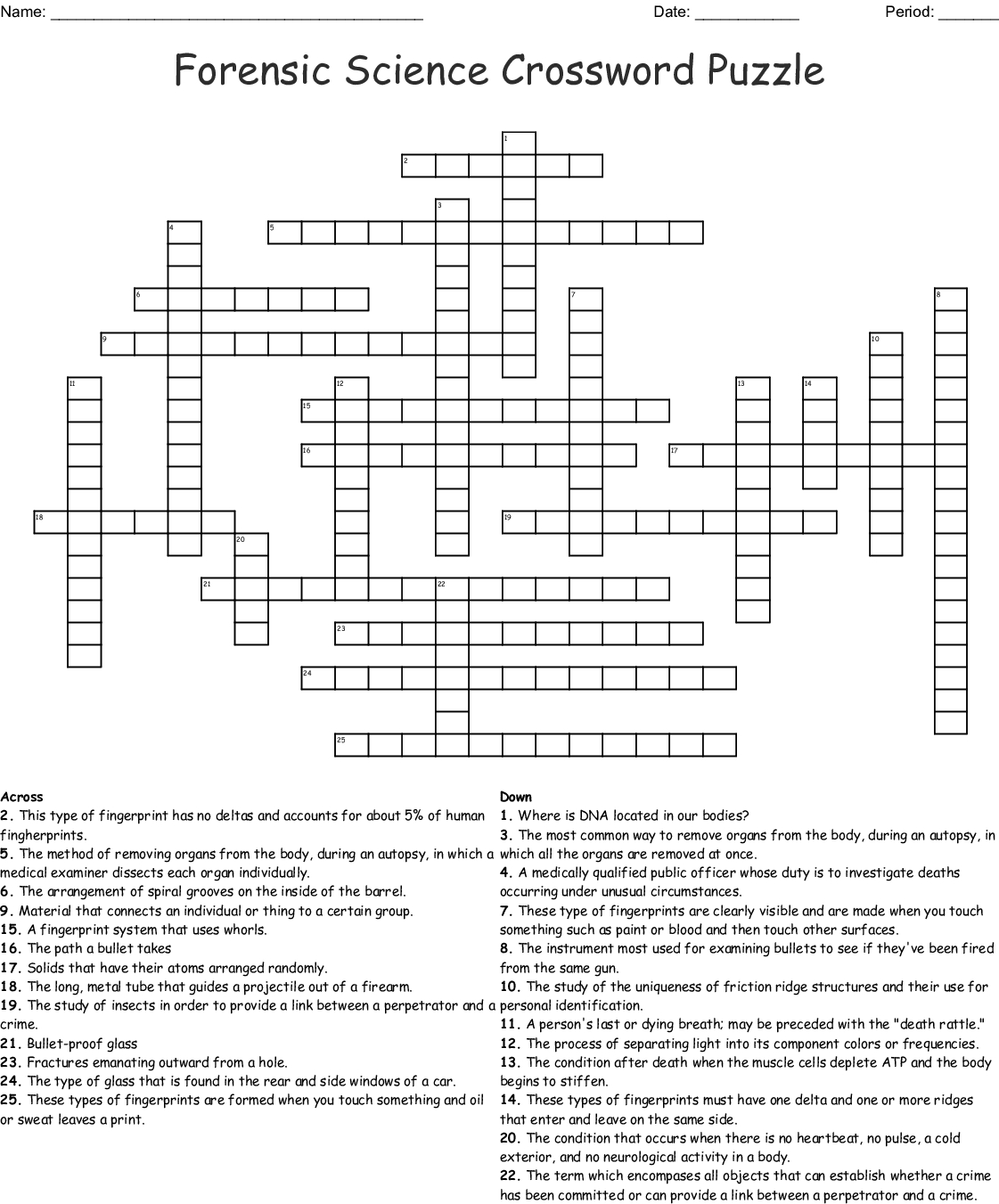 Forensic Science Worksheets 33 Forensic Science Physical Evidence 