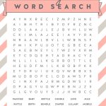 Free Baby Shower Word Search Puzzles   Printable Crossword Puzzles For Baby Shower