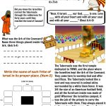 Free Bible Worksheet   The Tabernacle | Moses | Sabbath School   Printable Puzzles On Moses