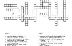 Free Crossword Printables On The Elements For 3Rd Grade Through High – Crossword Puzzle Chemistry Printable