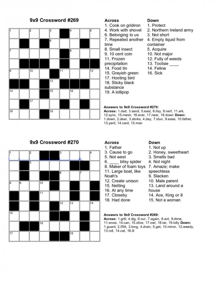 Create Your Own Crossword Puzzle Printable