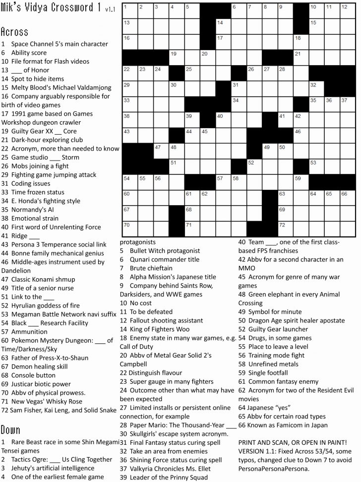 Free Easy Printable Crossword Puzzles For Kids
