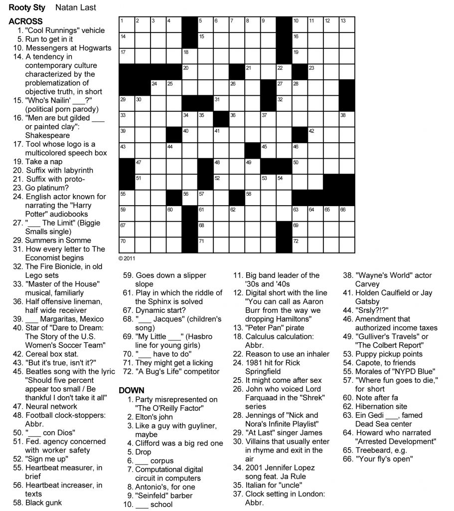 Free Daily Crossword Puzzles To Print Nea Crosswords Printable 360