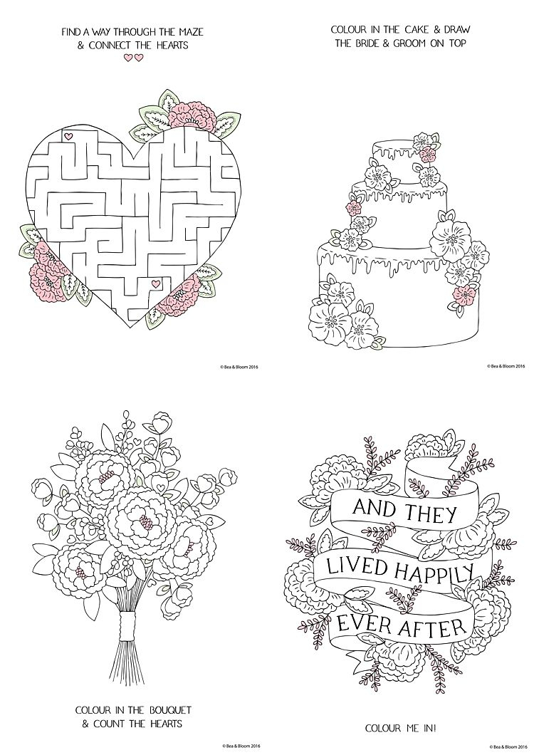 Free Download Printable Wedding Colouring Sheets For Kids | Going To - Printable Wedding Puzzles