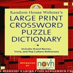 Free Download Random House Websters Large Print Crossword Puzzle   Large Print Crossword Puzzle Dictionary