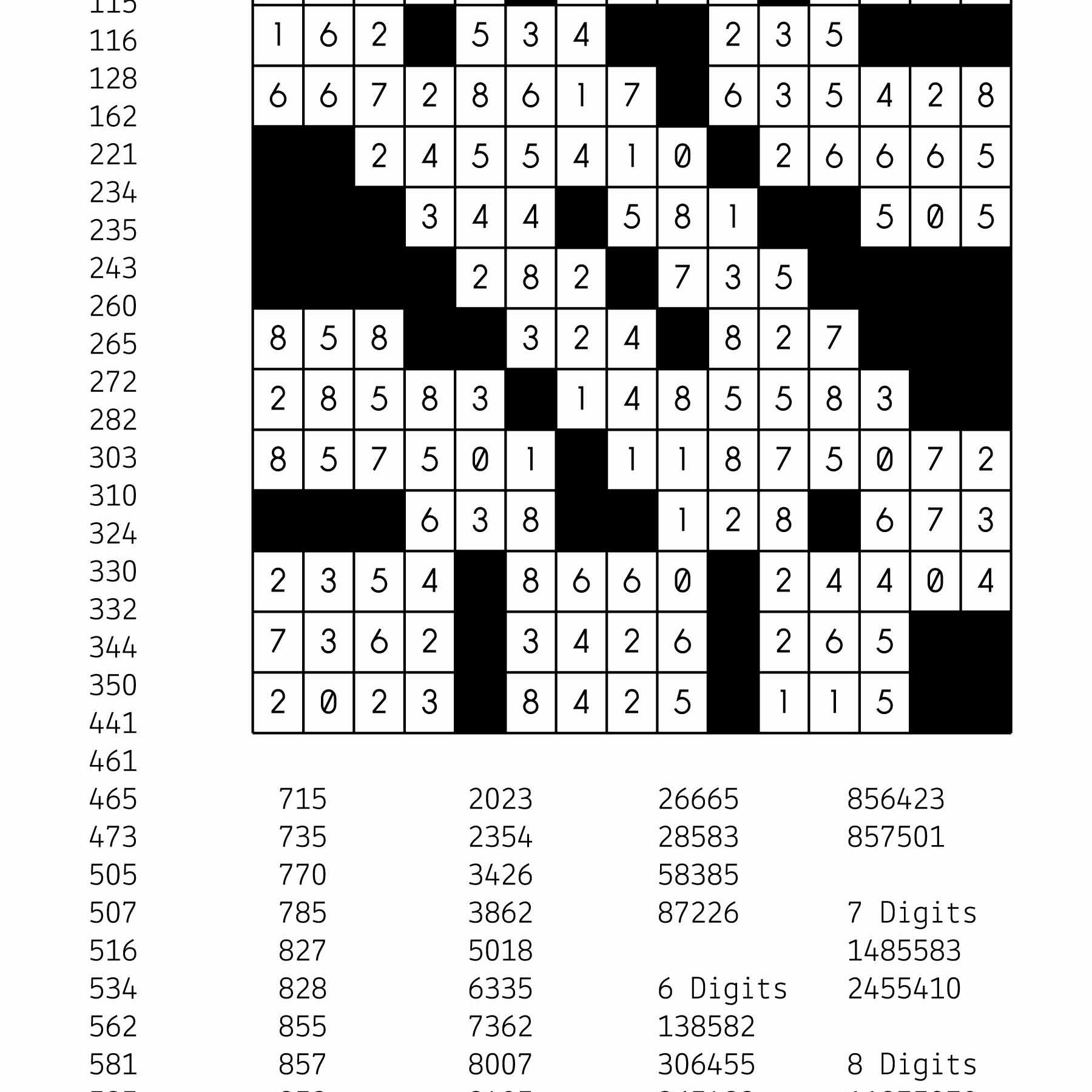 Free Downloadable Number Fill In Puzzle - # 001 - Get Yours Now - Printable Crossword Number Puzzles