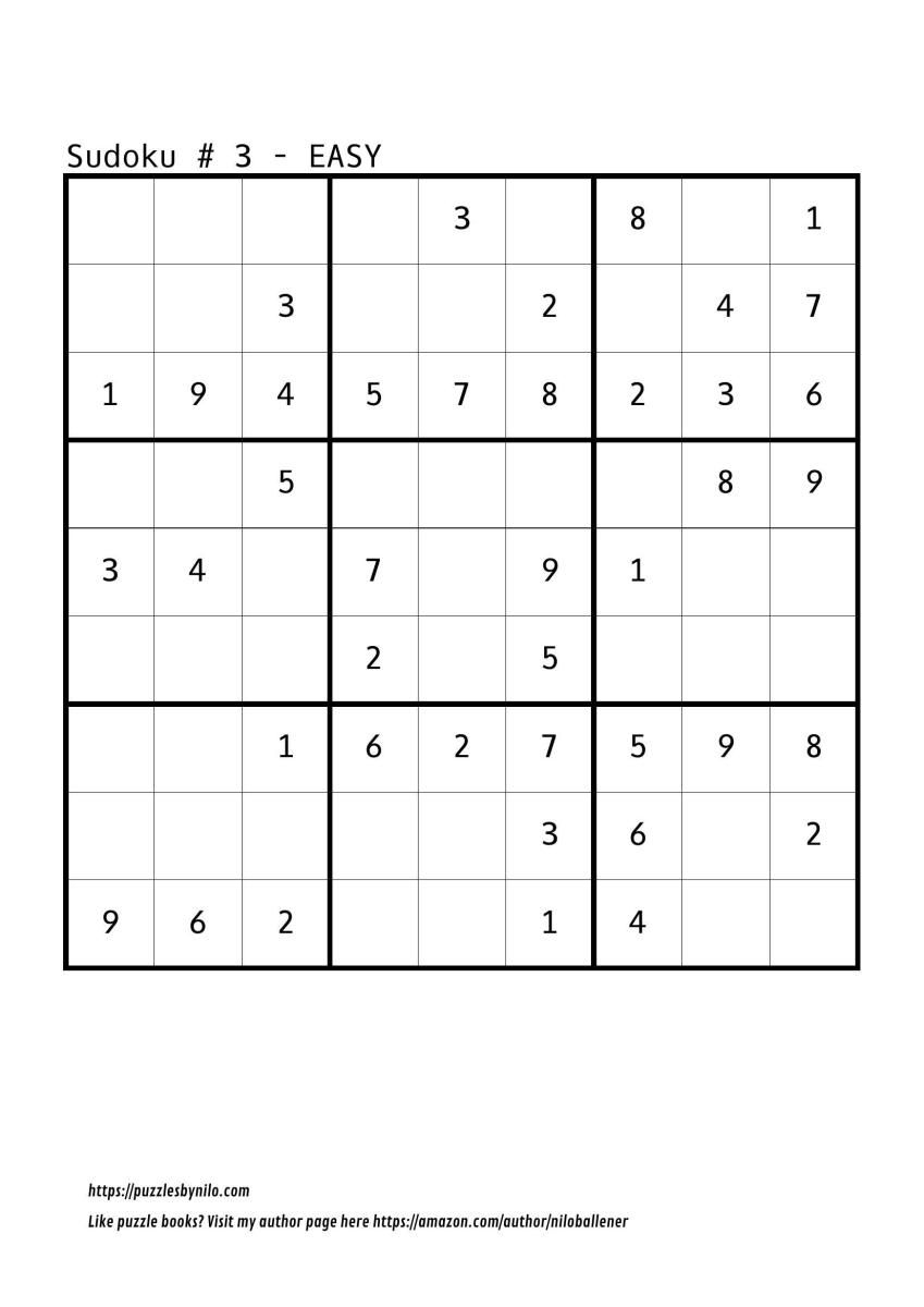 Free Downloadable Sudoku Puzzle Easy #3 | Puzzles | Sudoku Puzzles - Printable Sudoku Puzzles Easy #4