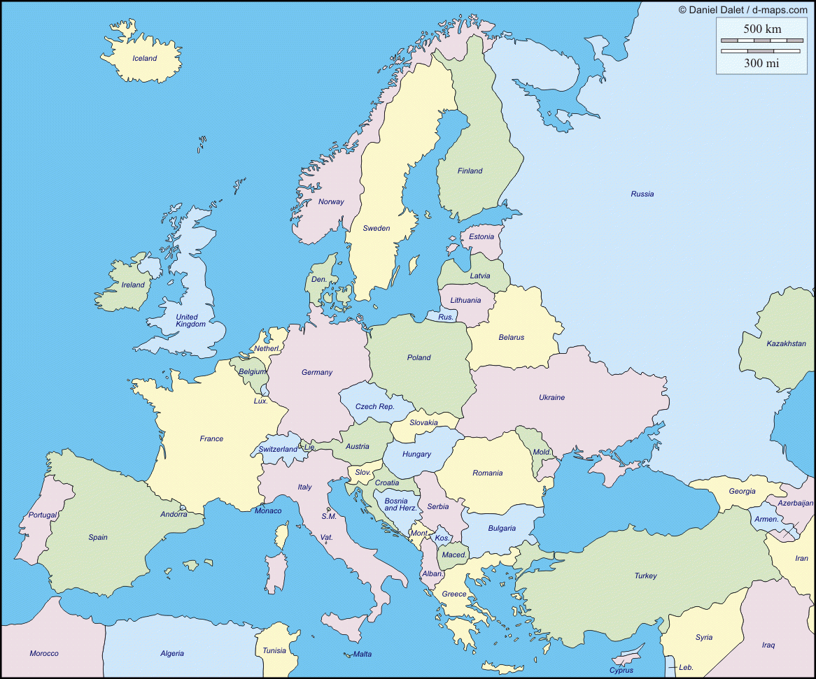 Free Europe Map Printable~ Blank, With Countries, And Other Formats - Printable Puzzle Map Of Europe