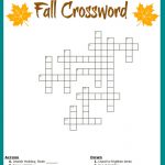 Free #fall Crossword Puzzle #printable Worksheet Available With And   Free Printable Crossword Puzzles Body Parts